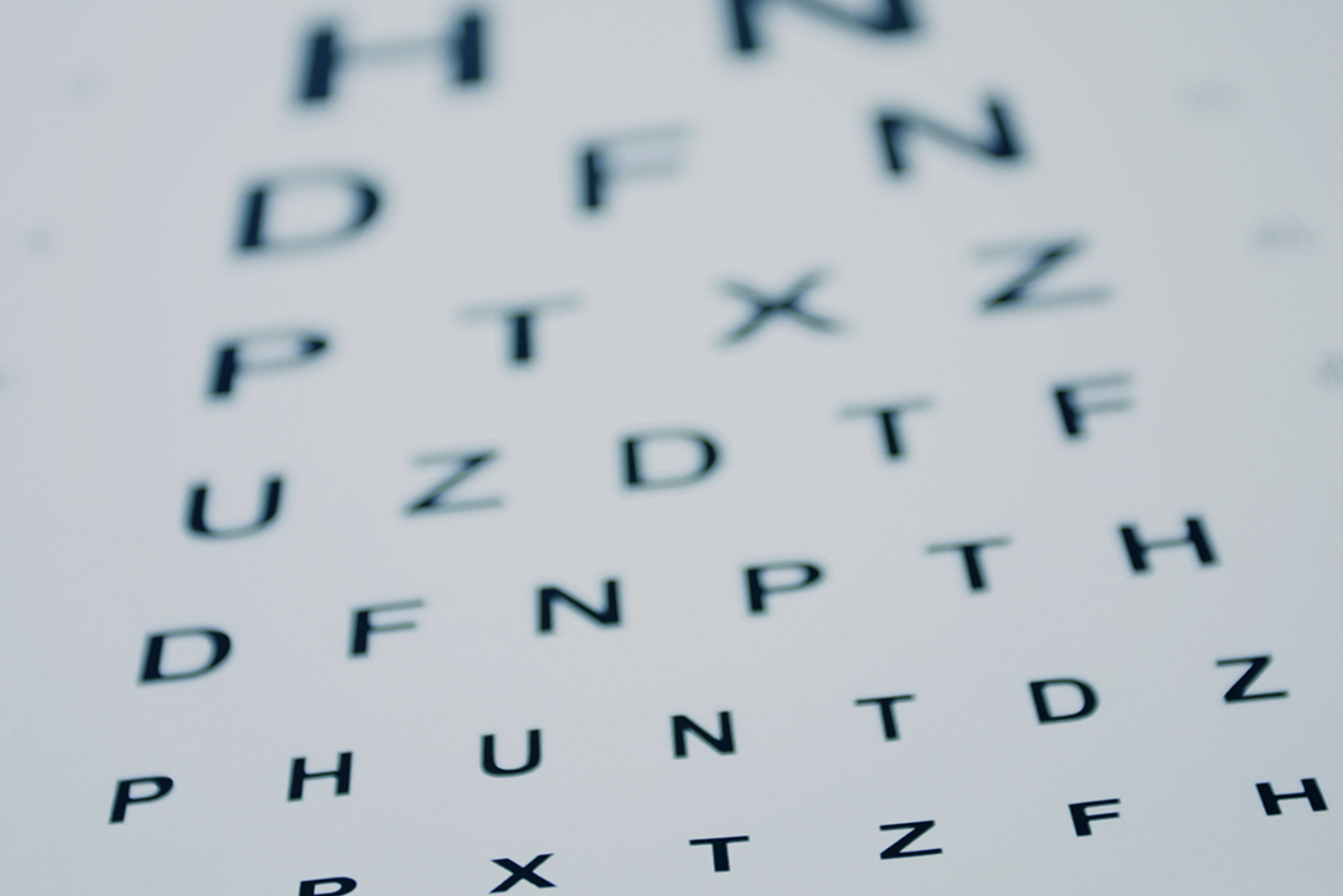Eye exam chart used for captain’s license vision test.