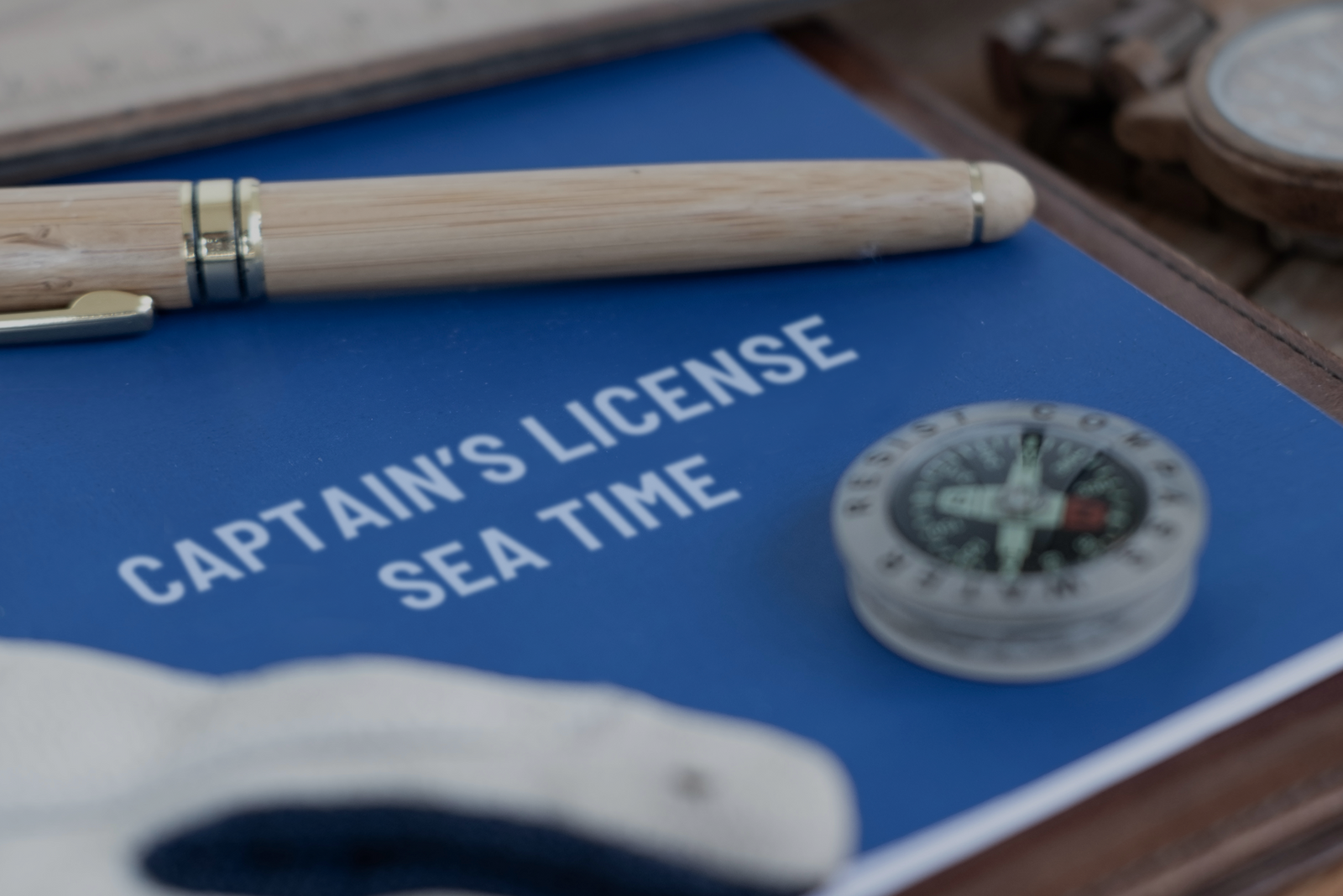 Blue Captain's license.