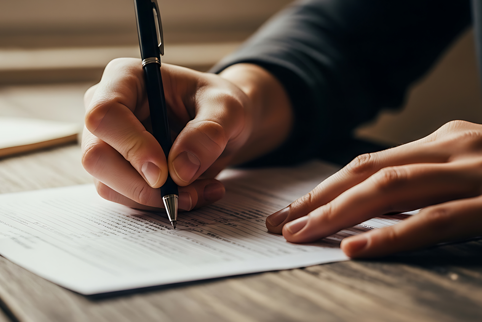 A close-up of a hand filling out a captain’s license application form, illustrating how expunged convictions are reported.