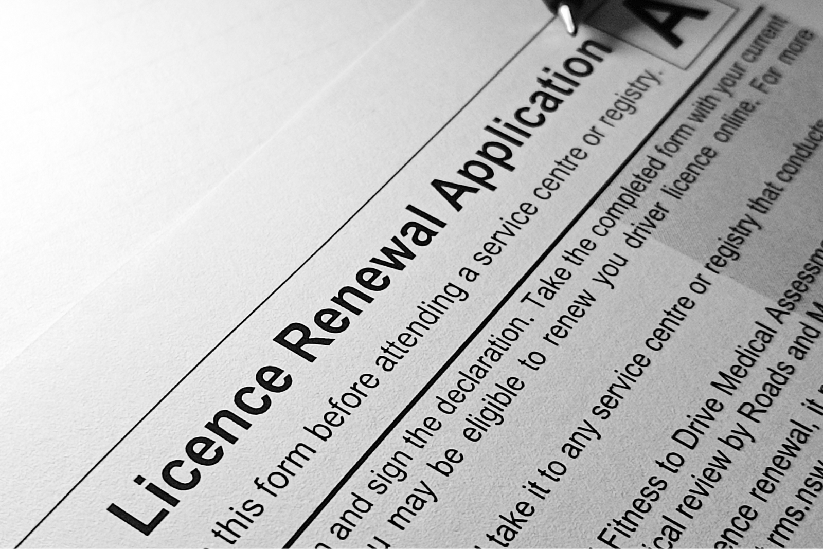 USCG Captain’s license renewal application.