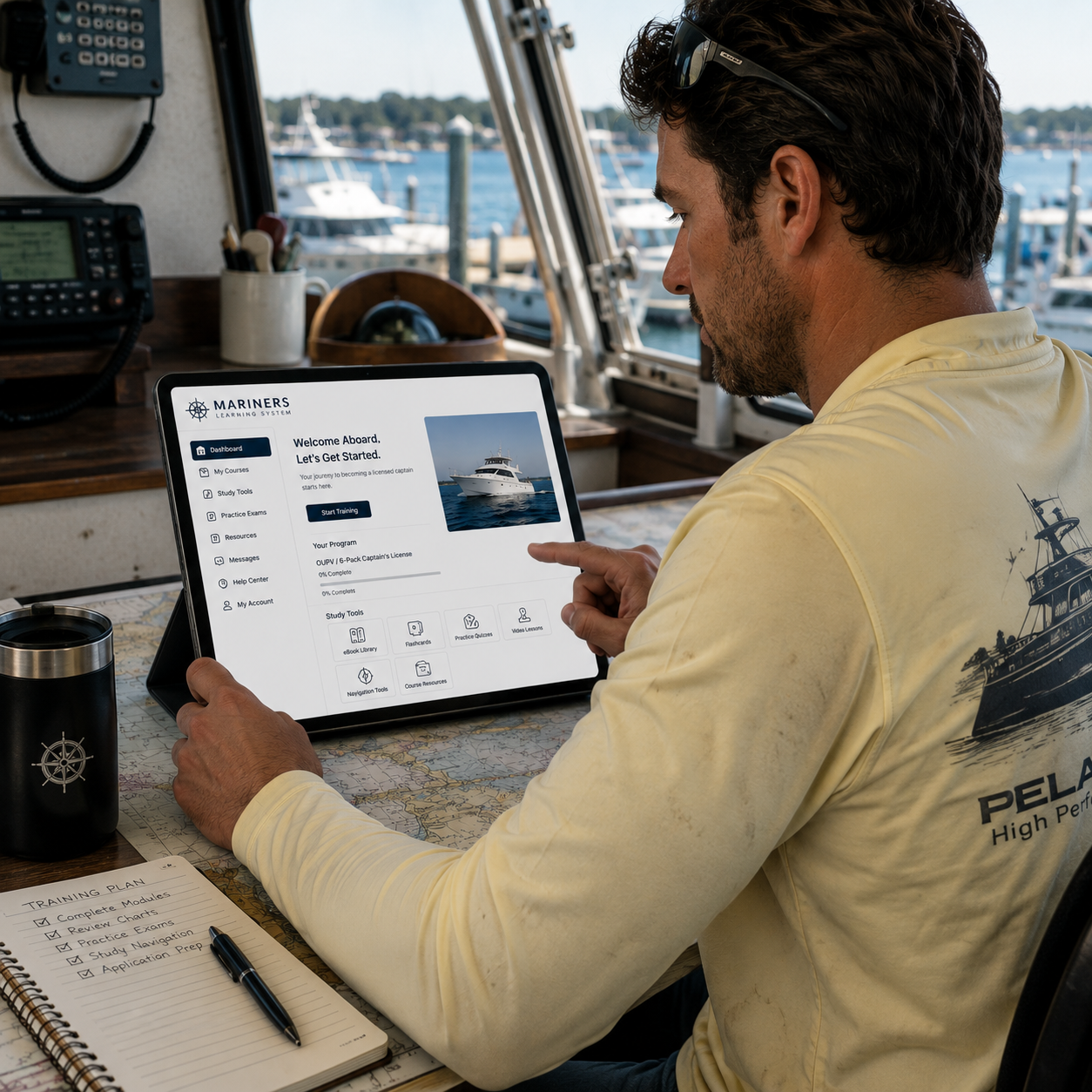 Man working on lap top image