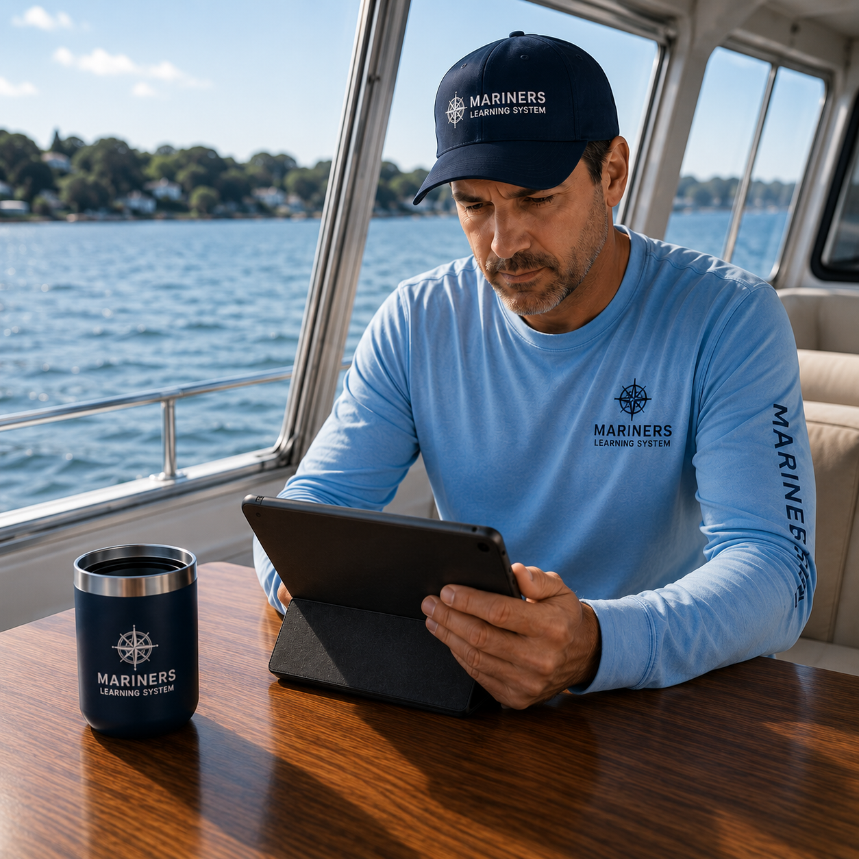 Man working on an ipad image