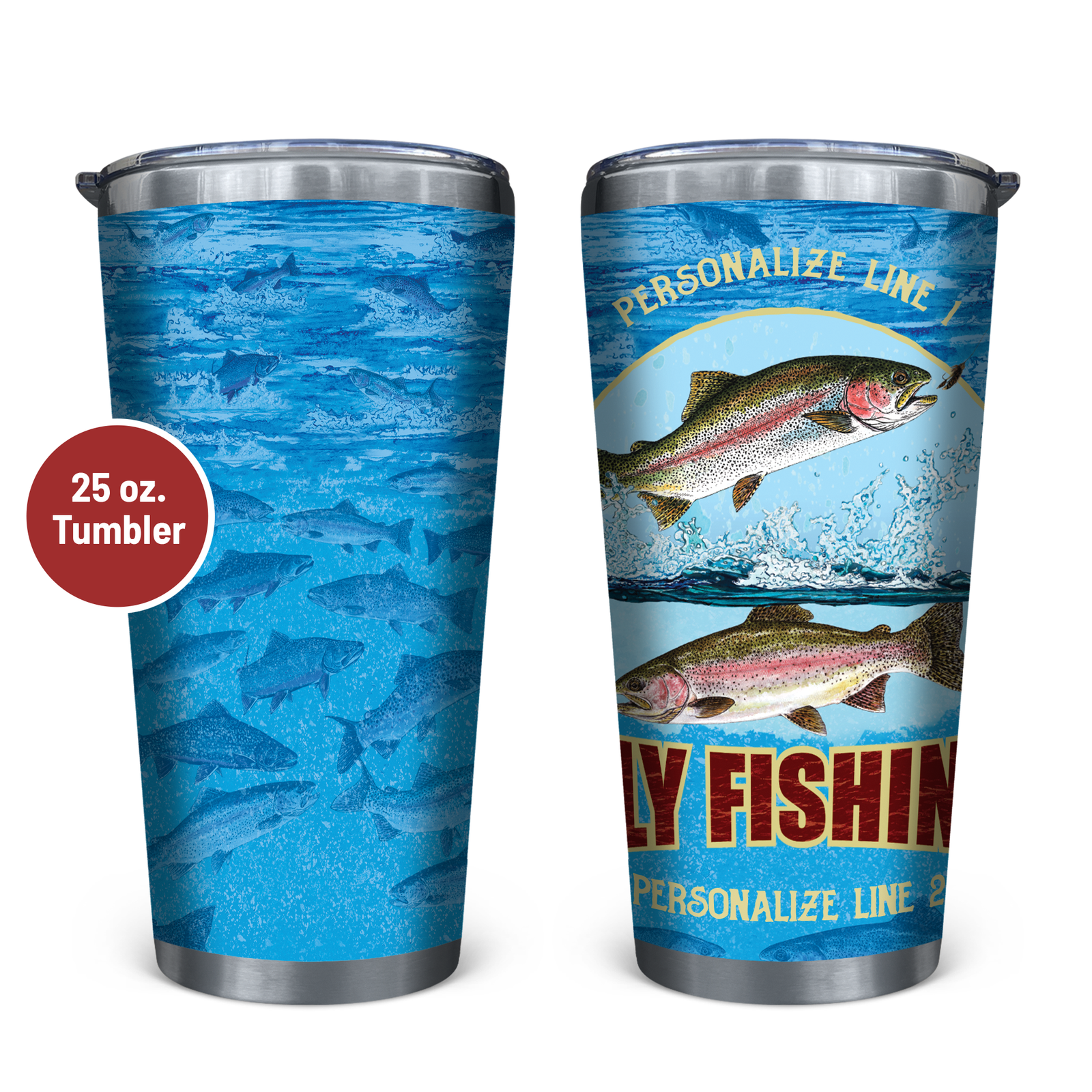 Fly Fishing Stainless Steel Drinkware