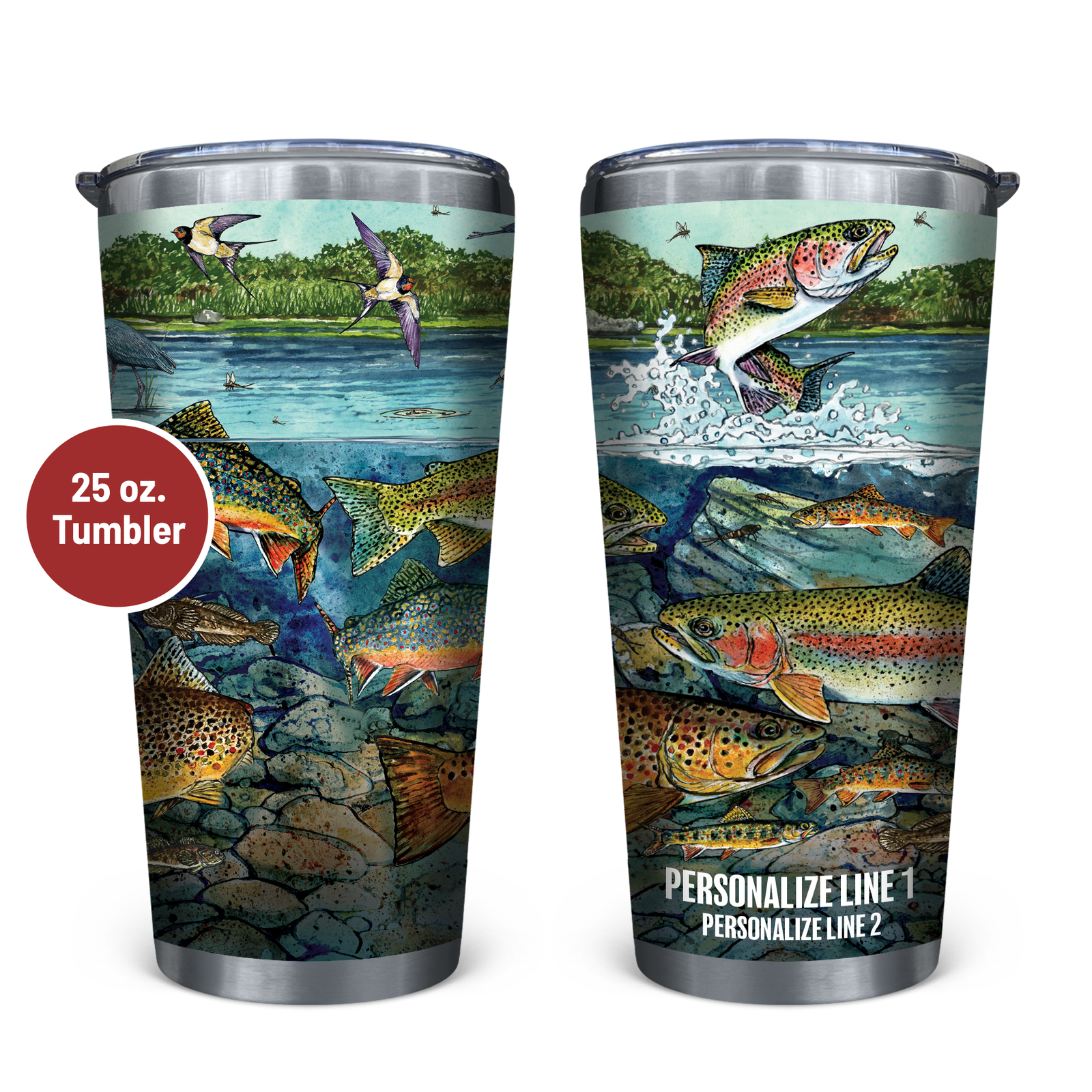 Slammin' 360 - Trout Stainless Steel Drinkware