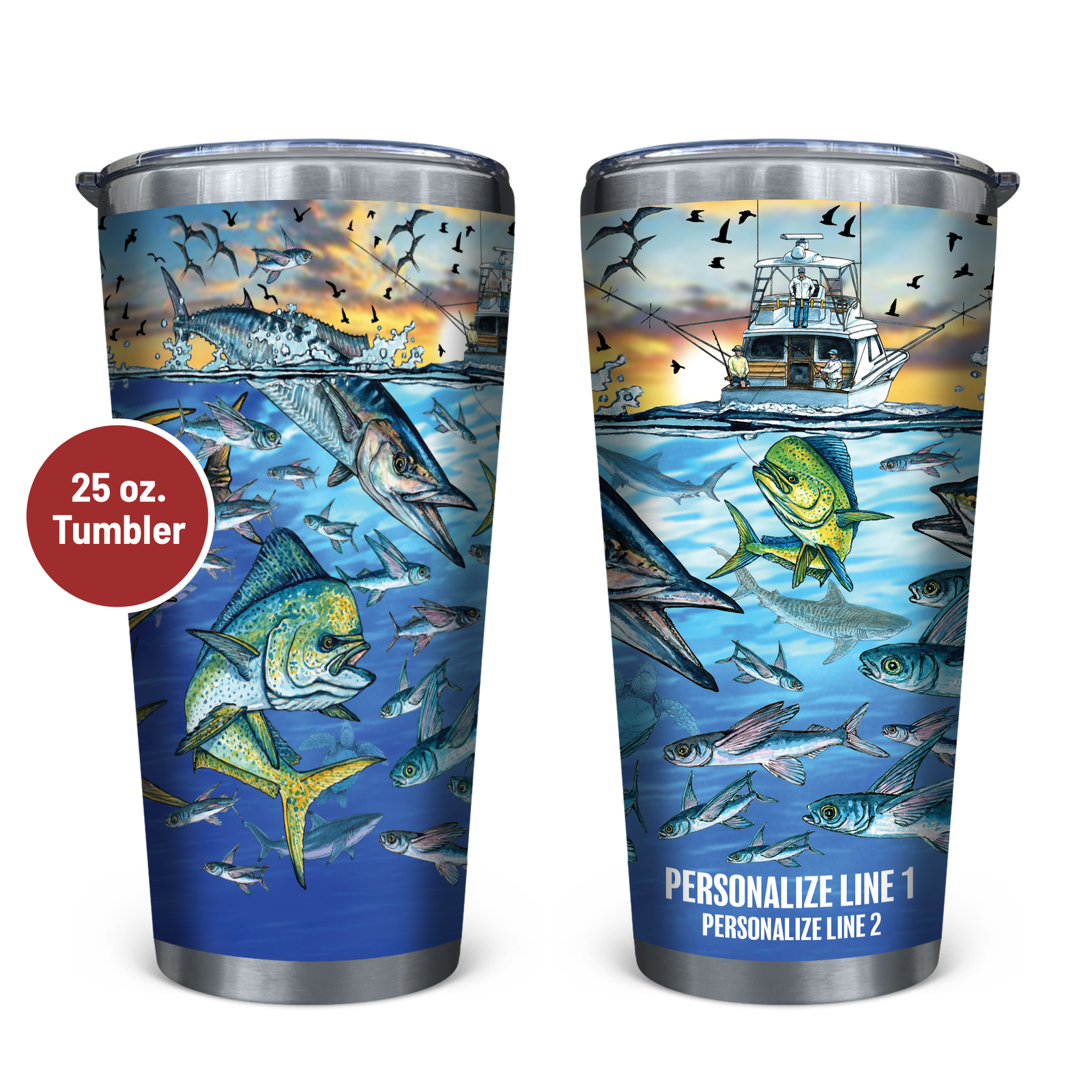 Slammin' 360 - Tuna/Wahoo Stainless Steel Drinkware