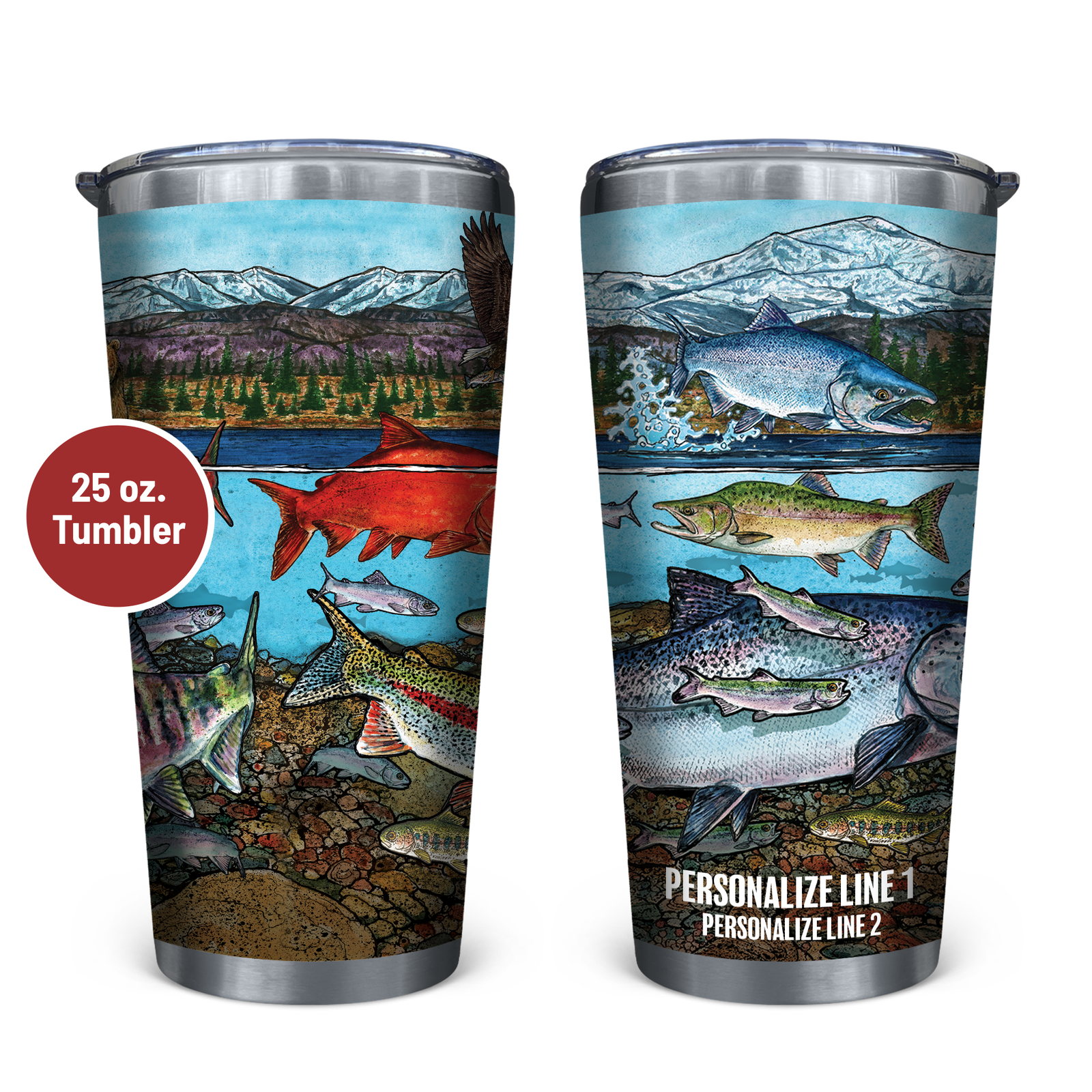 Slammin' 360 - Pacific Salmon Stainless Steel Drinkware