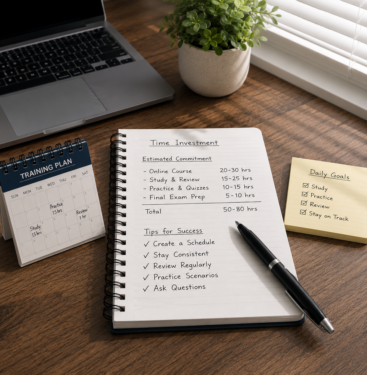 Note pad with time investement image