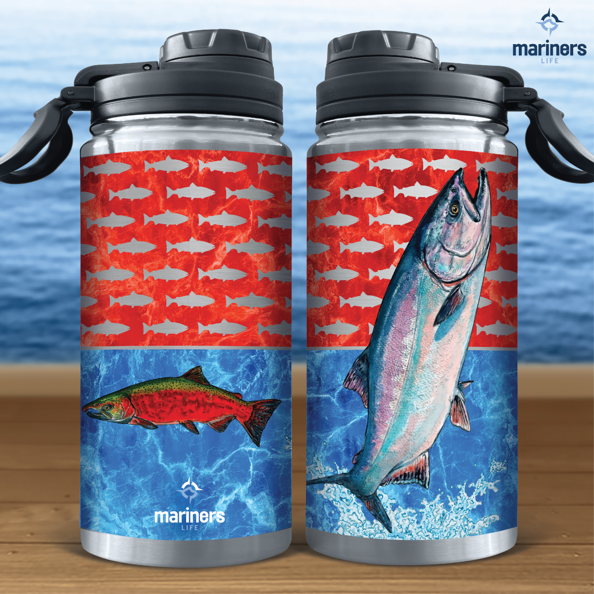 Legacy 360 Pacific Salmon Water Bottle Cup - Stainless Steel