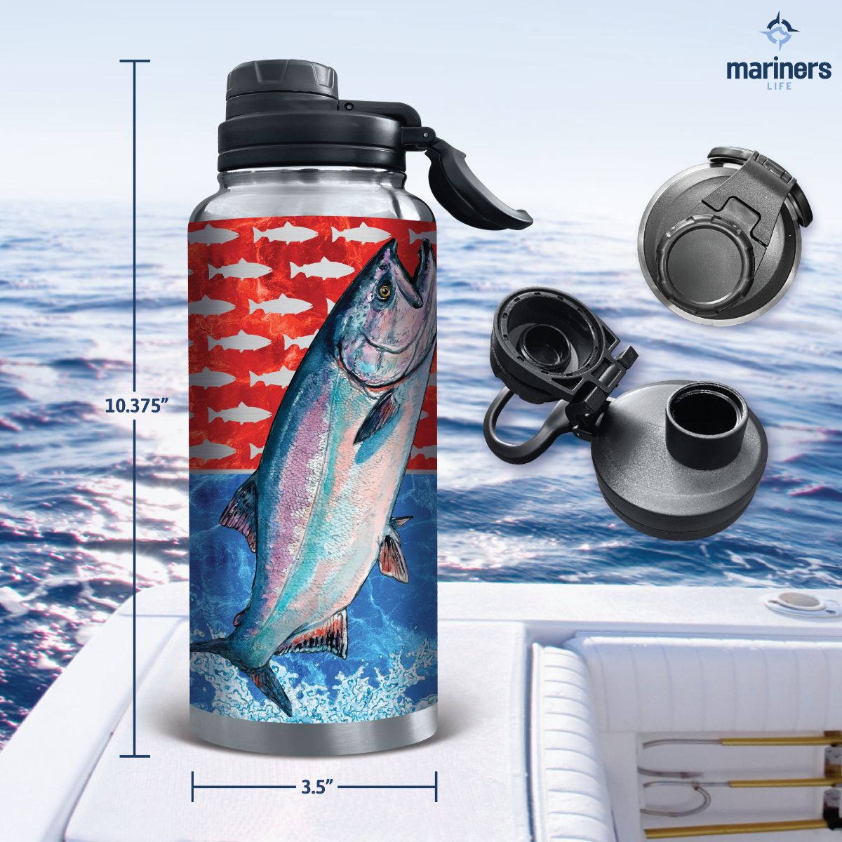 Legacy 360 Pacific Salmon Water Bottle Cup - Stainless Steel