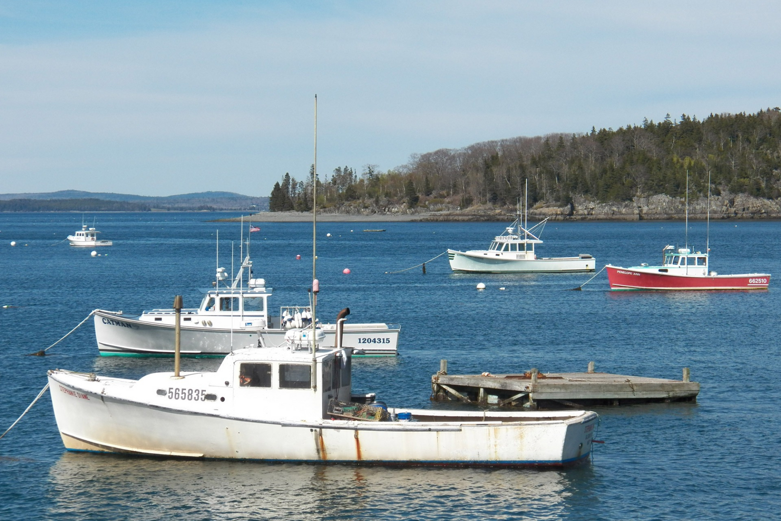 Aerial view of a fishing boat on a green ocean showing how you should pass a fishing boat.