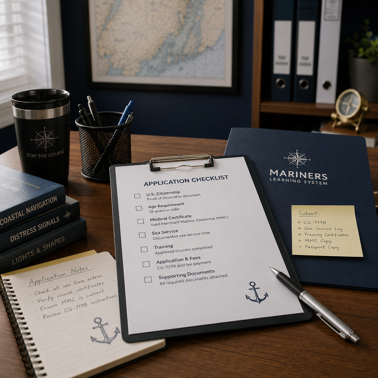 Clip board with appliation checklist image