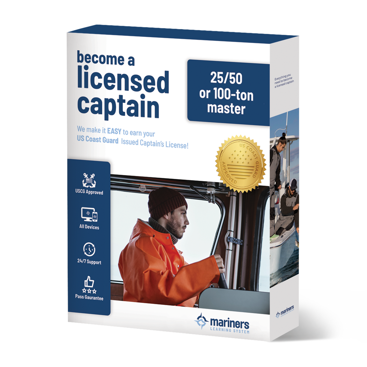 25/50 or 100-Ton Master Captain’s License - Online Course and Exam