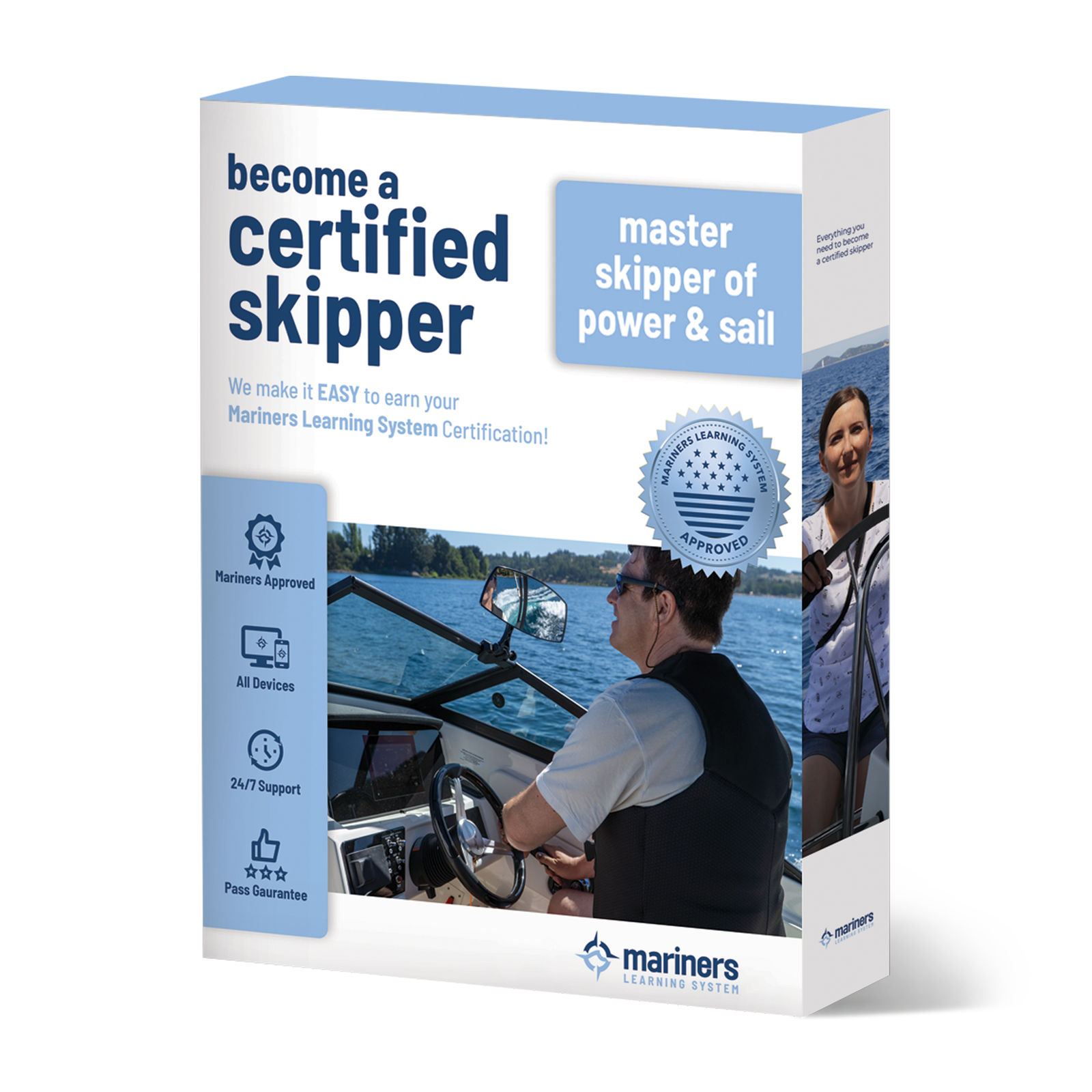 master skipper of power and sail product box