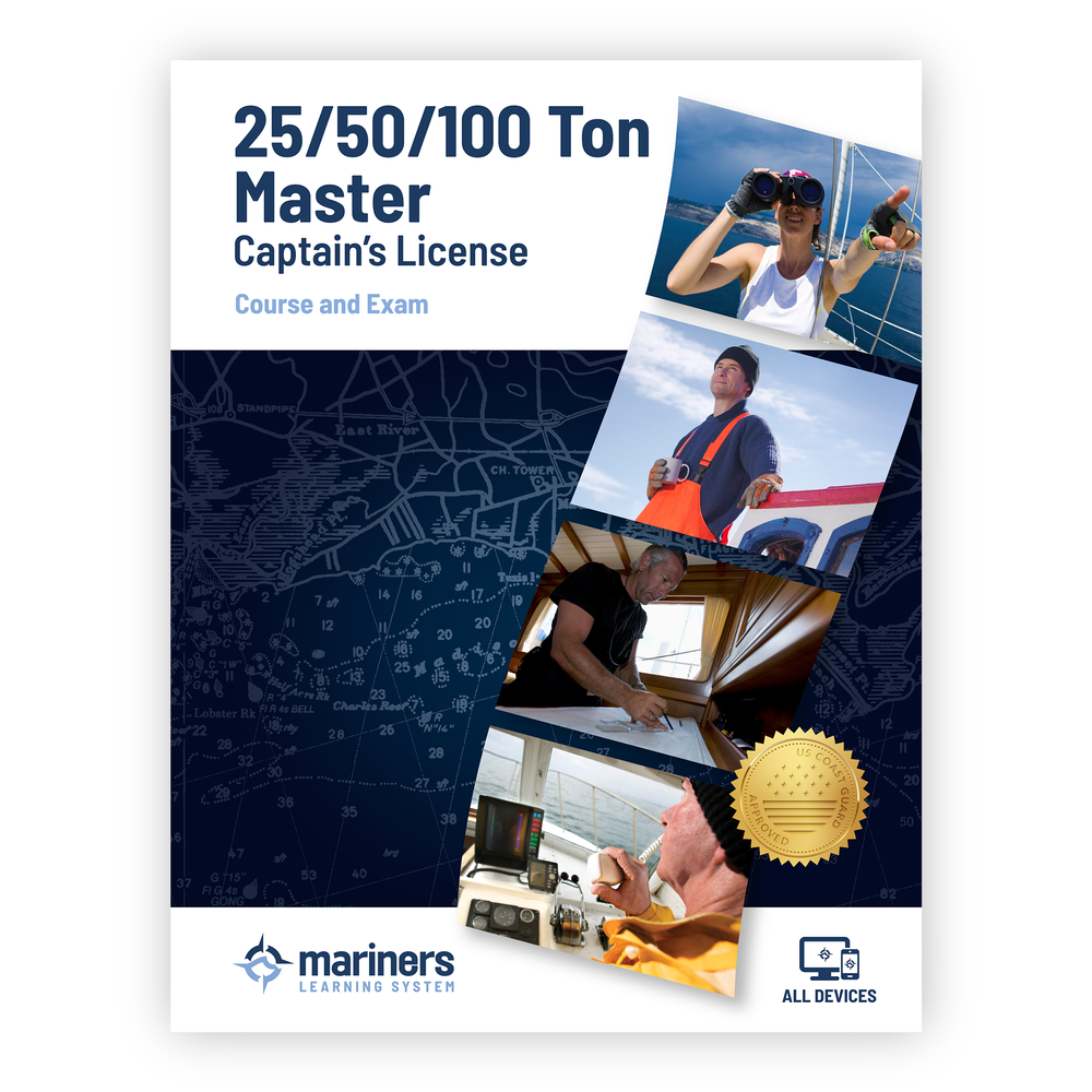 25/50 or 100Ton Master Captain’s License Online Course and Exam