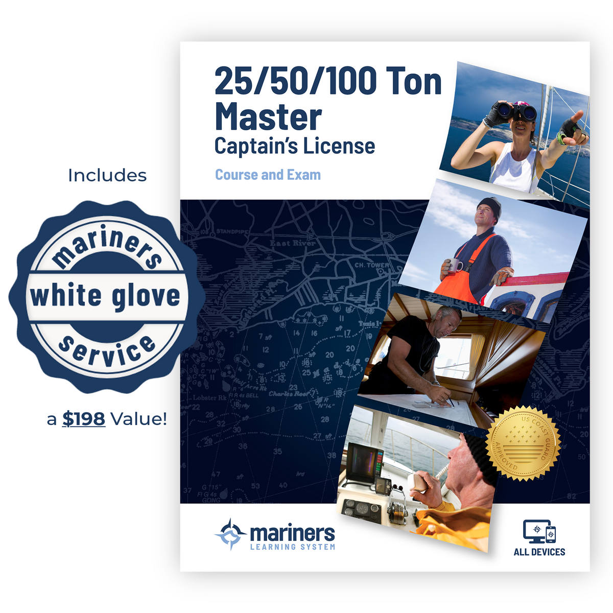 Mariners Learning System 25/50 or 100-Ton Master Captain’s License - Online Course and Exam