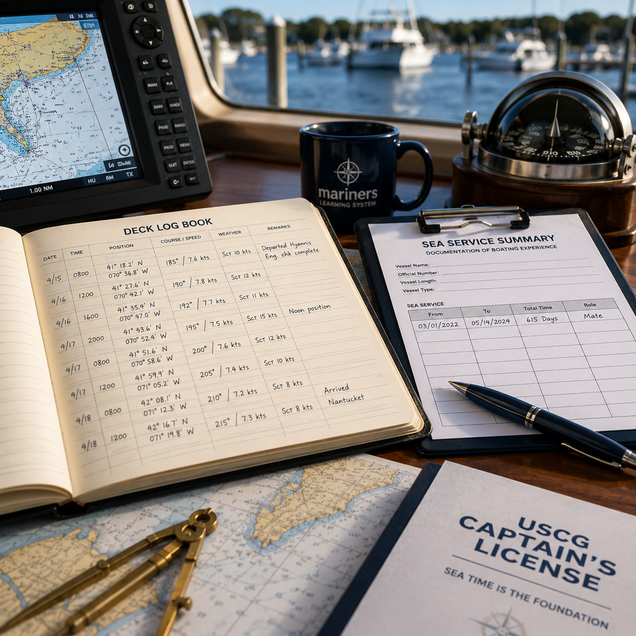 Document sea time log image