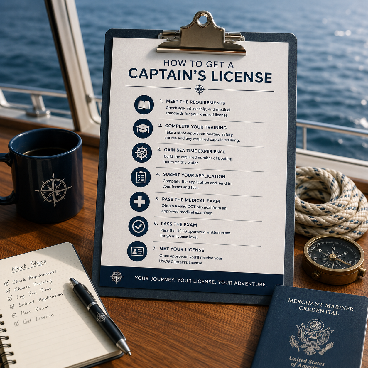 How to get a captains license list on clip board mage