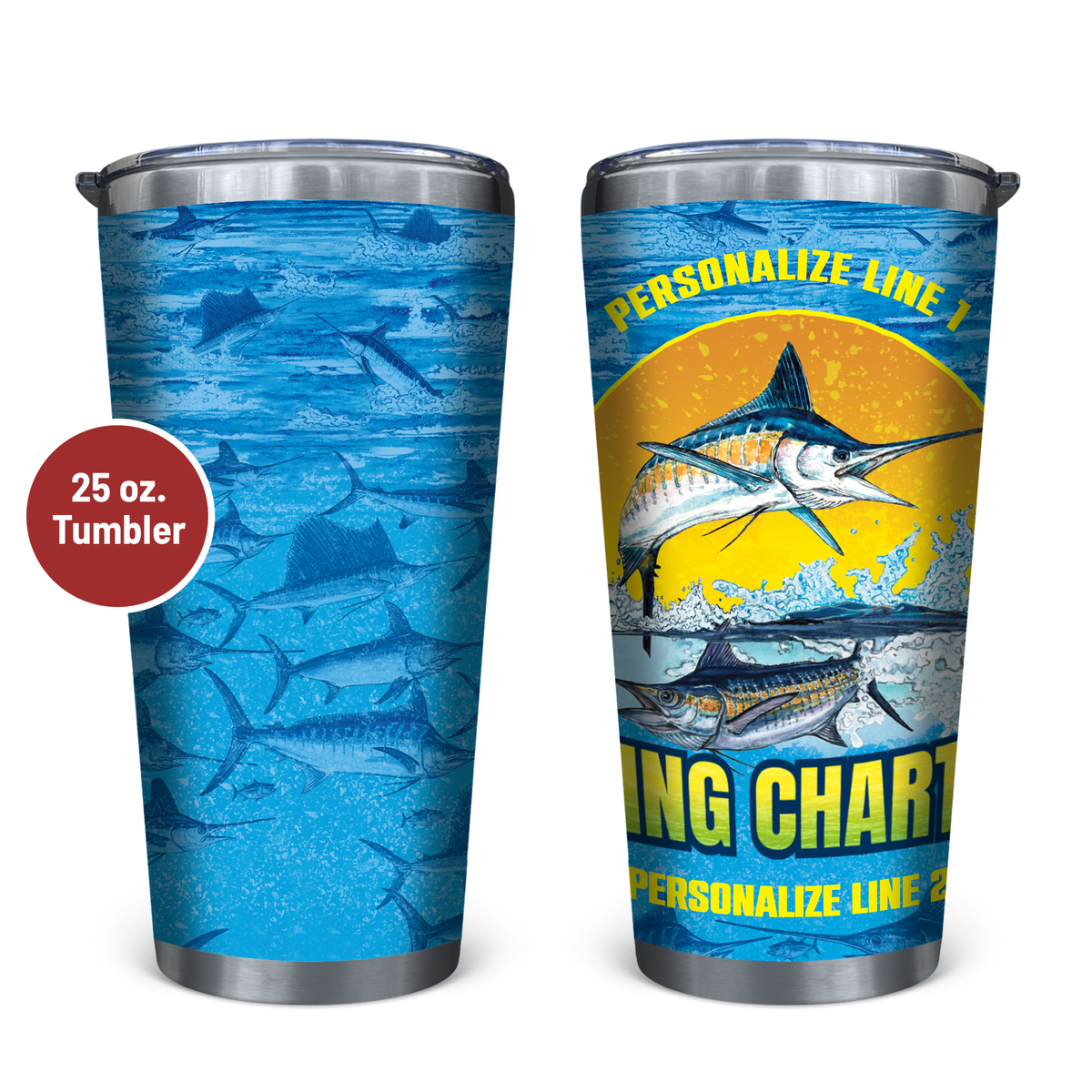 Fishing Charters Stainless Steel Drinkware