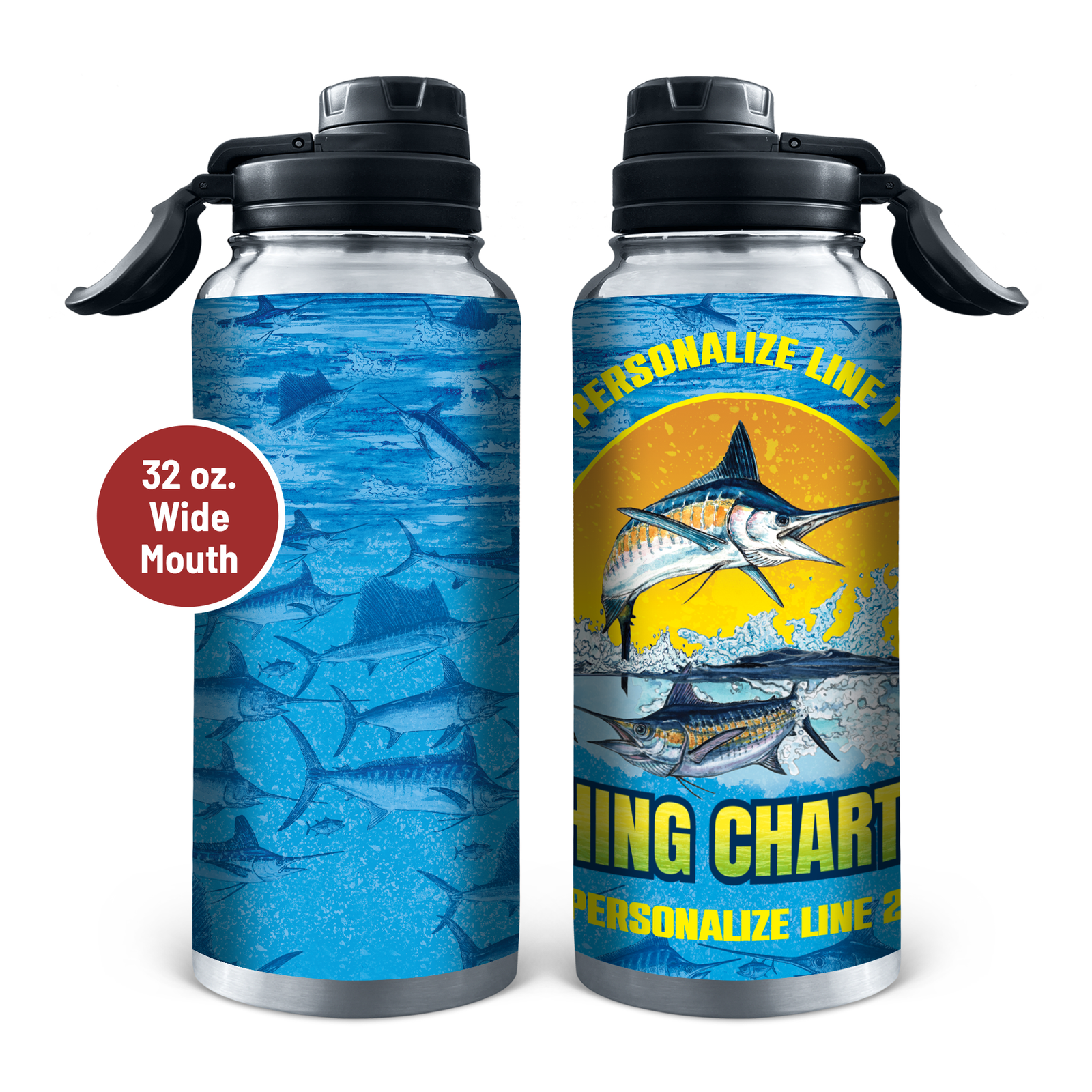 Fishing Charters Stainless Steel Drinkware