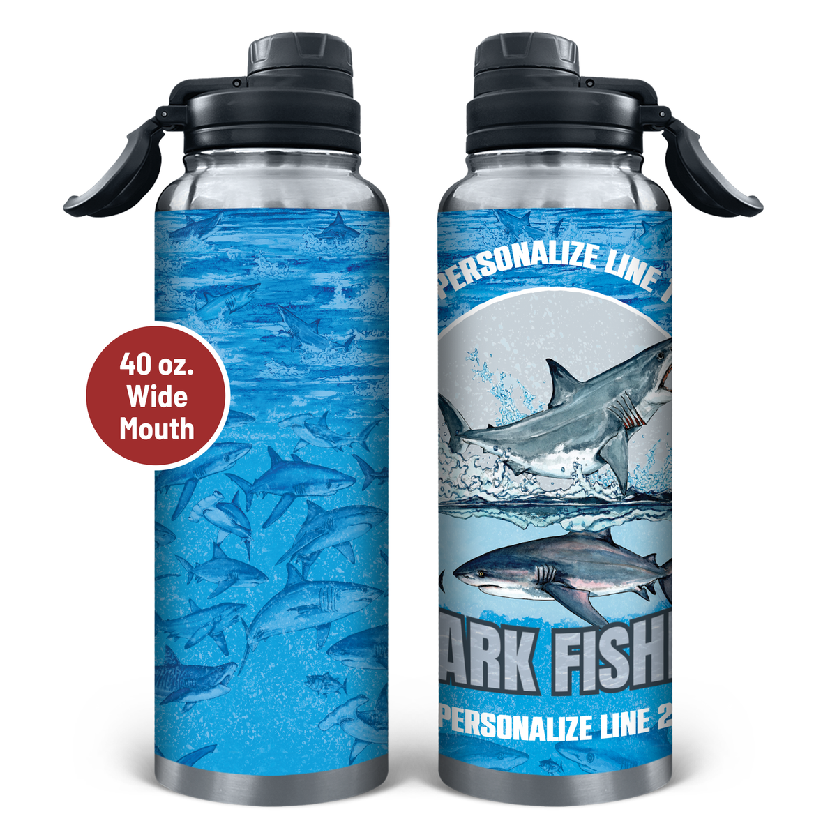 Shark Fishing Stainless Steel Drinkware