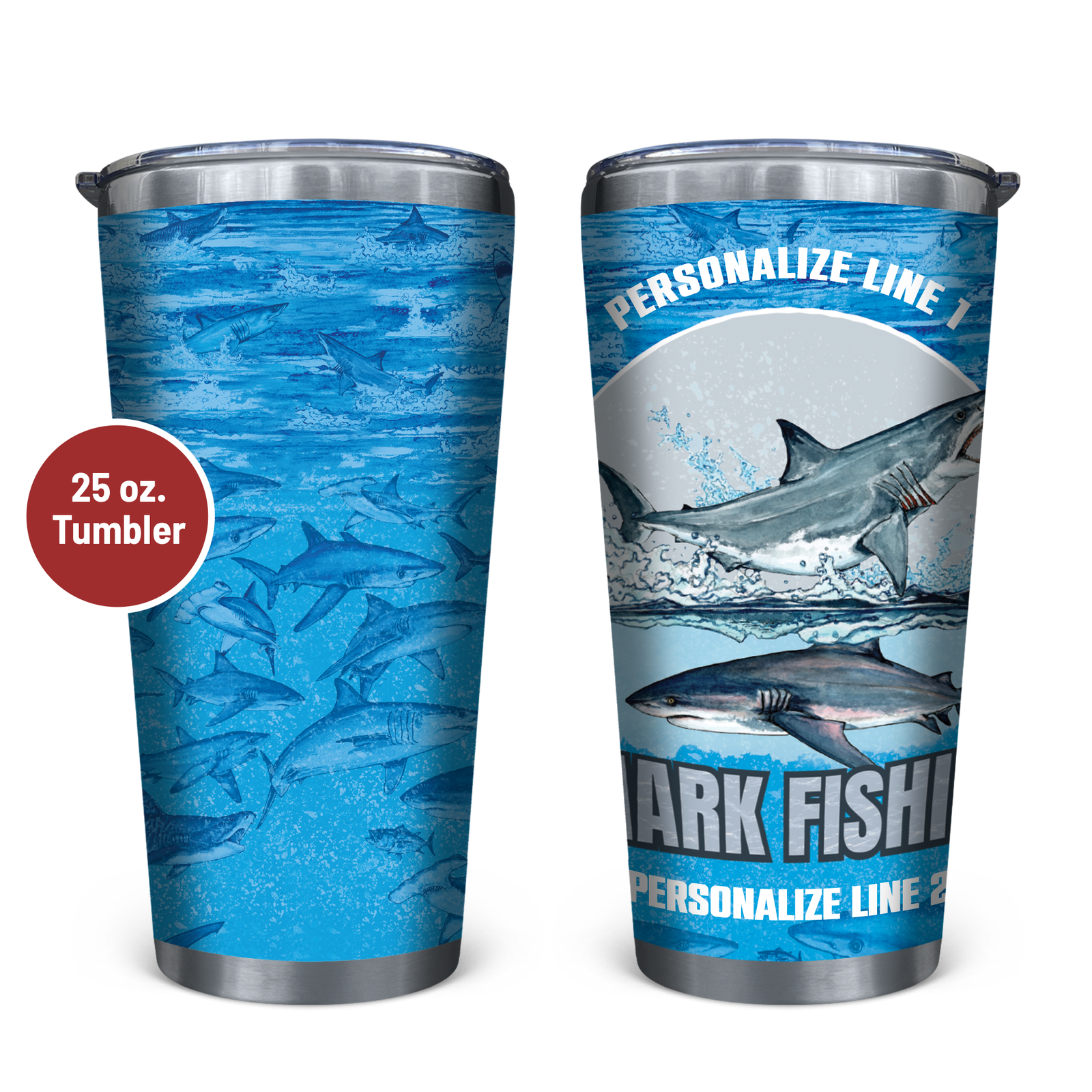 Shark Fishing Stainless Steel Drinkware