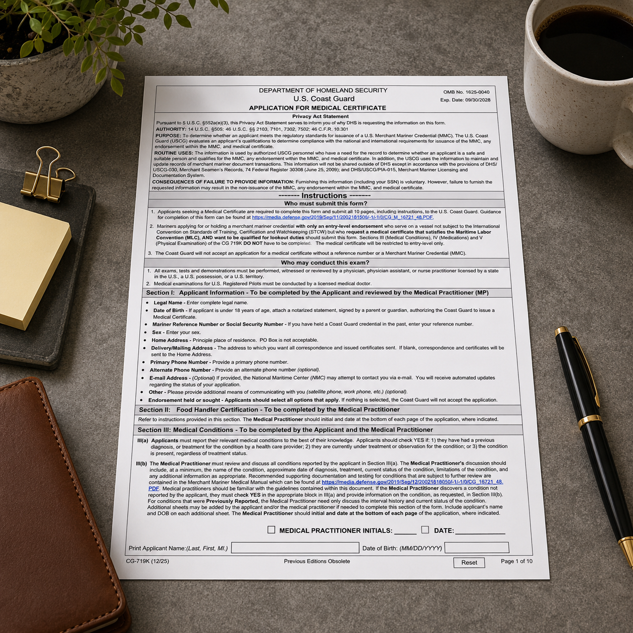 Medical form image