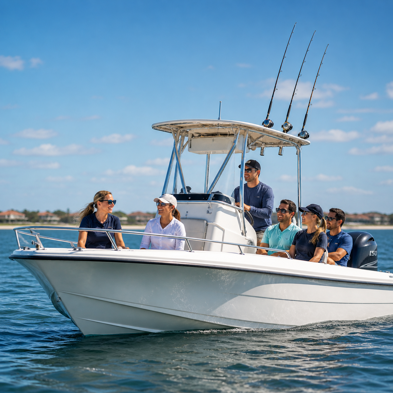 People on a boat ride image