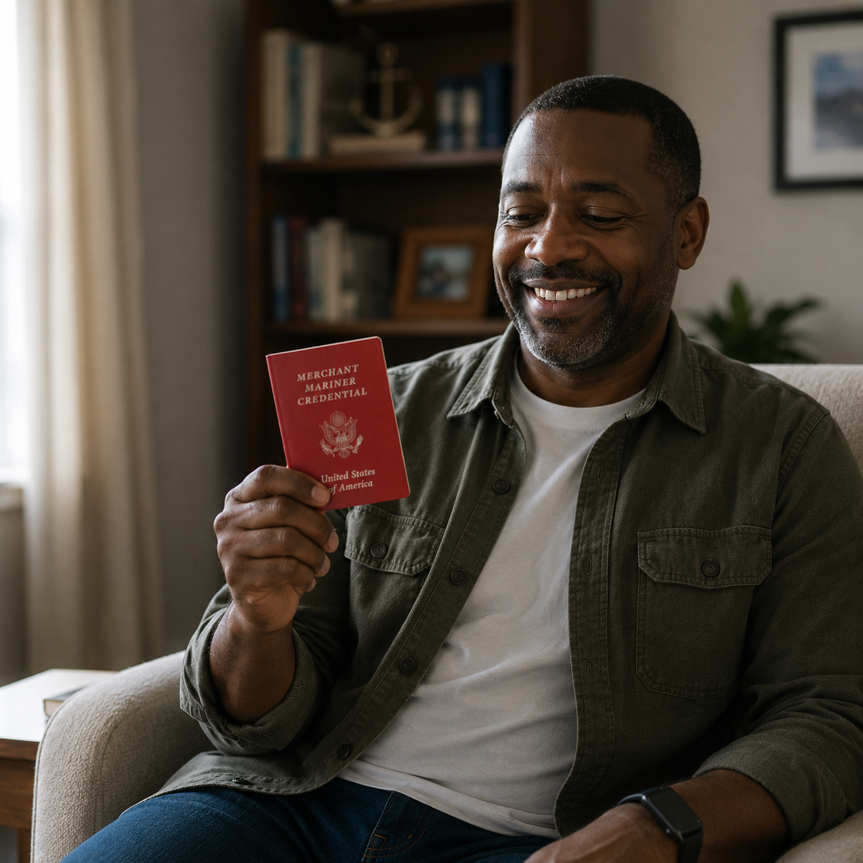 Man holding his credential image