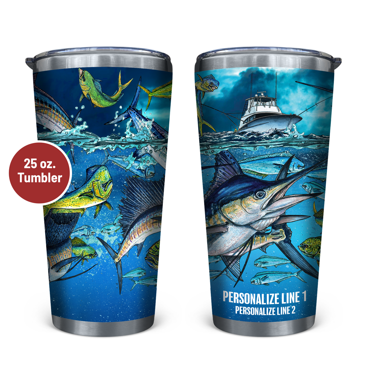 Slammin' 360 - Marlin/Mahi Mahi Stainless Steel Drinkware