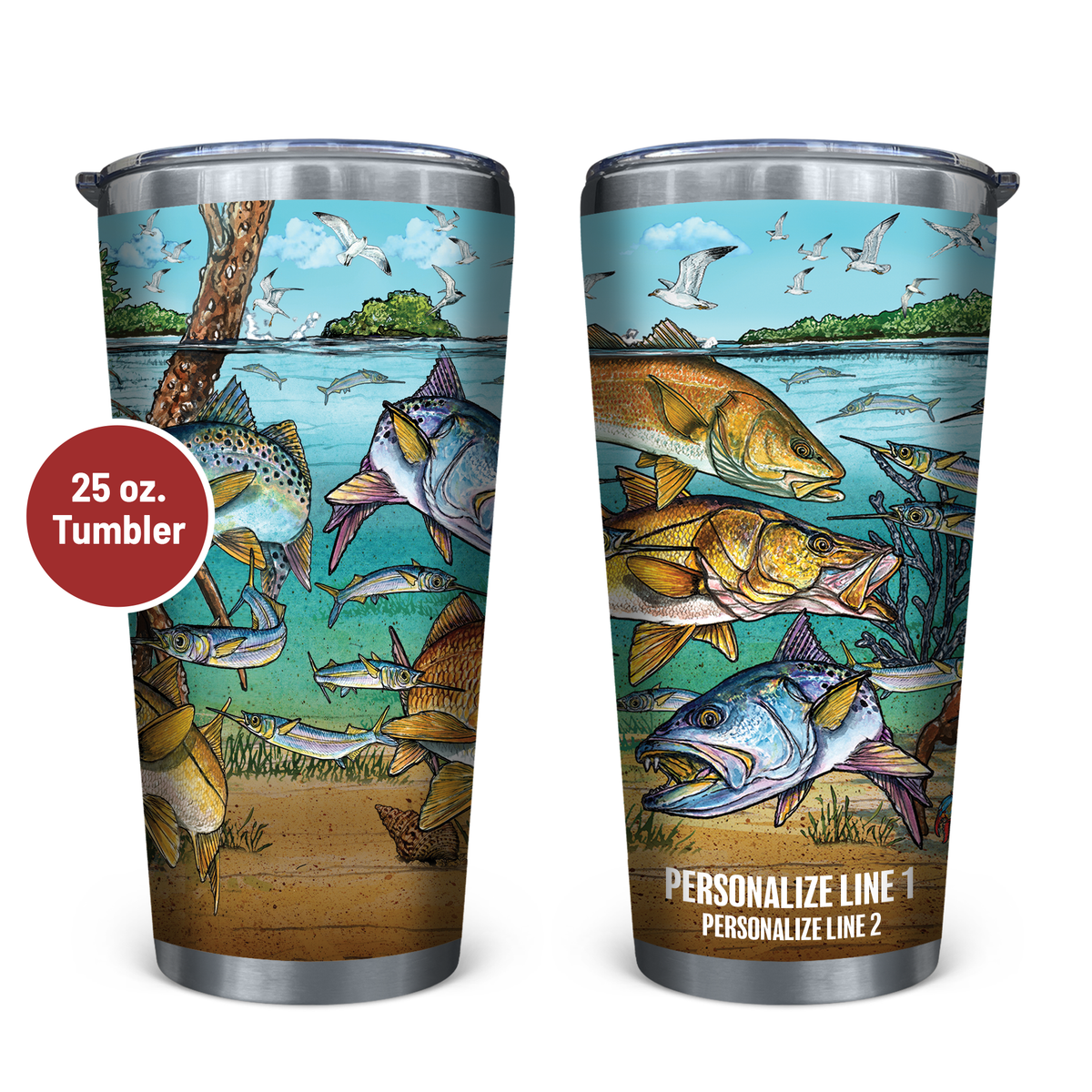 Slammin' 360 - Redfish/Snook Stainless Steel Drinkware