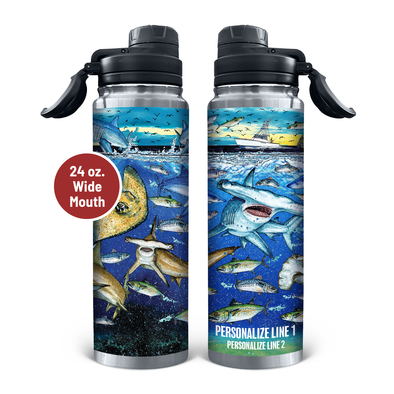 Slammin’ 360 - Sharks Stainless Steel Drinkware