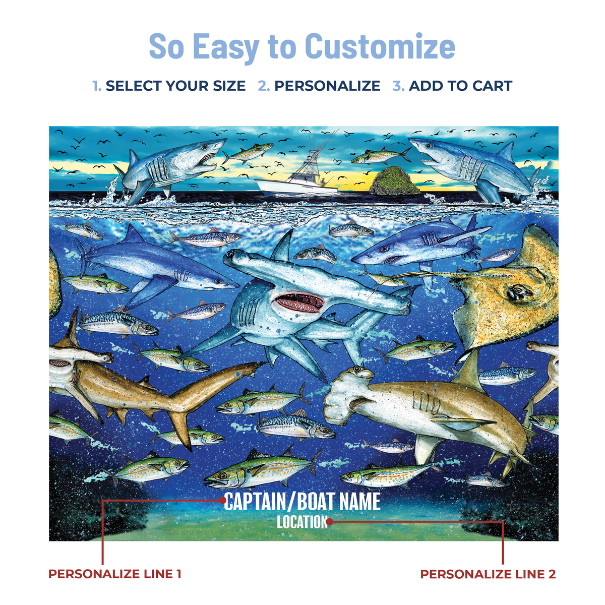 Slammin’ 360 - Sharks Stainless Steel Drinkware