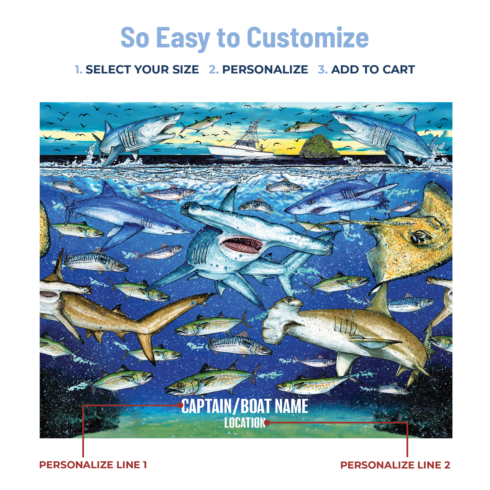 Slammin’ 360 - Sharks Stainless Steel Drinkware