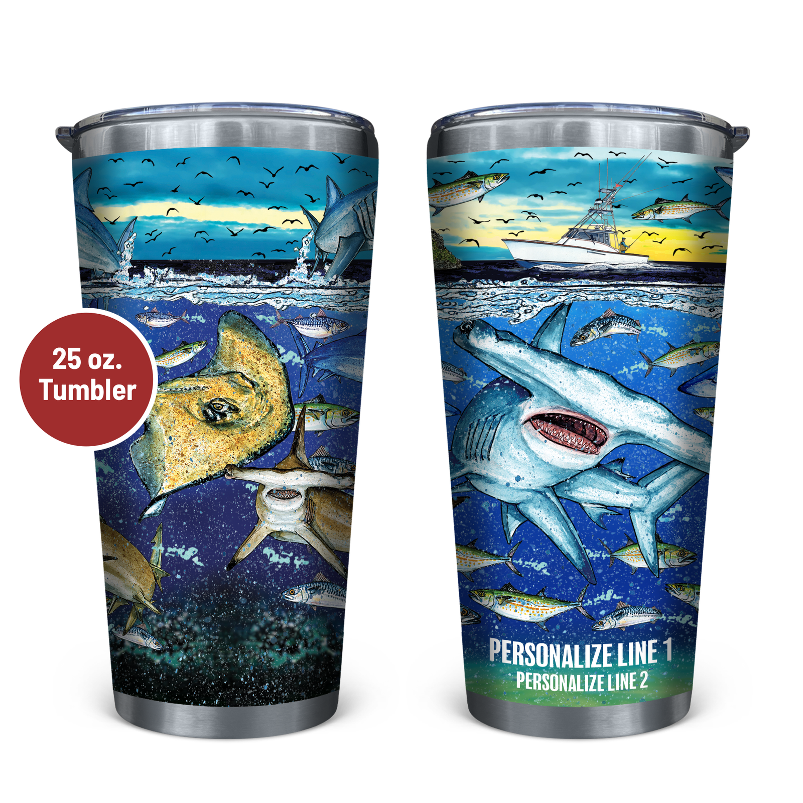 Slammin’ 360 - Sharks Stainless Steel Drinkware