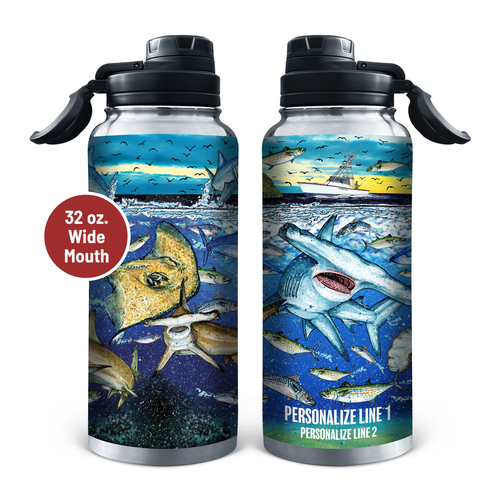 Slammin’ 360 - Sharks Stainless Steel Drinkware