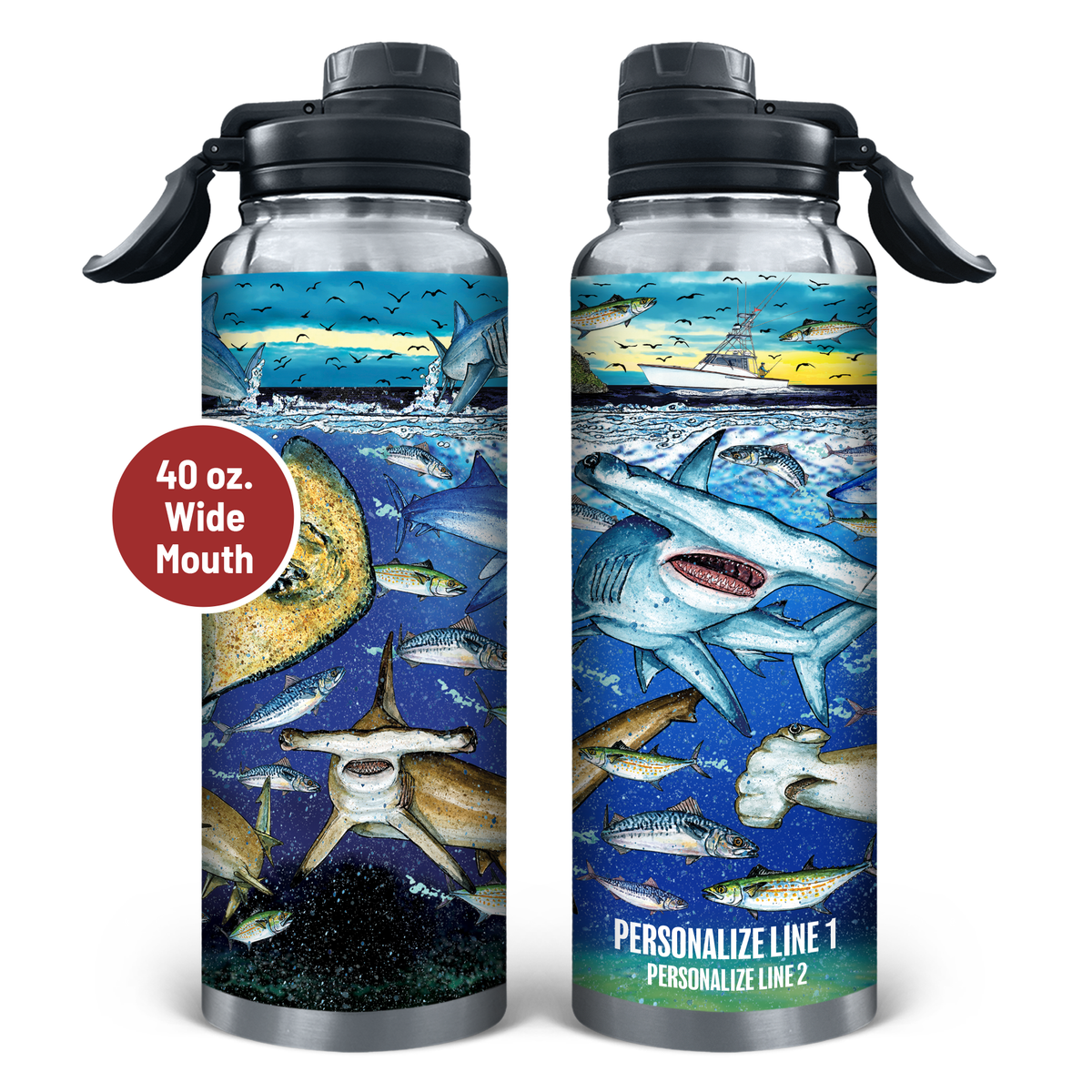 Slammin’ 360 - Sharks Stainless Steel Drinkware