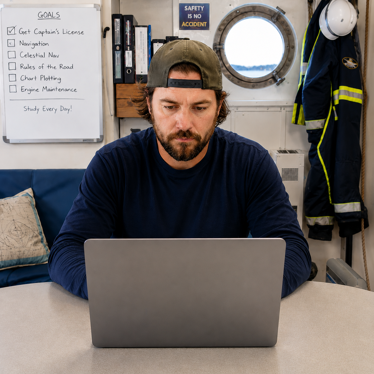 Man working on lap top image