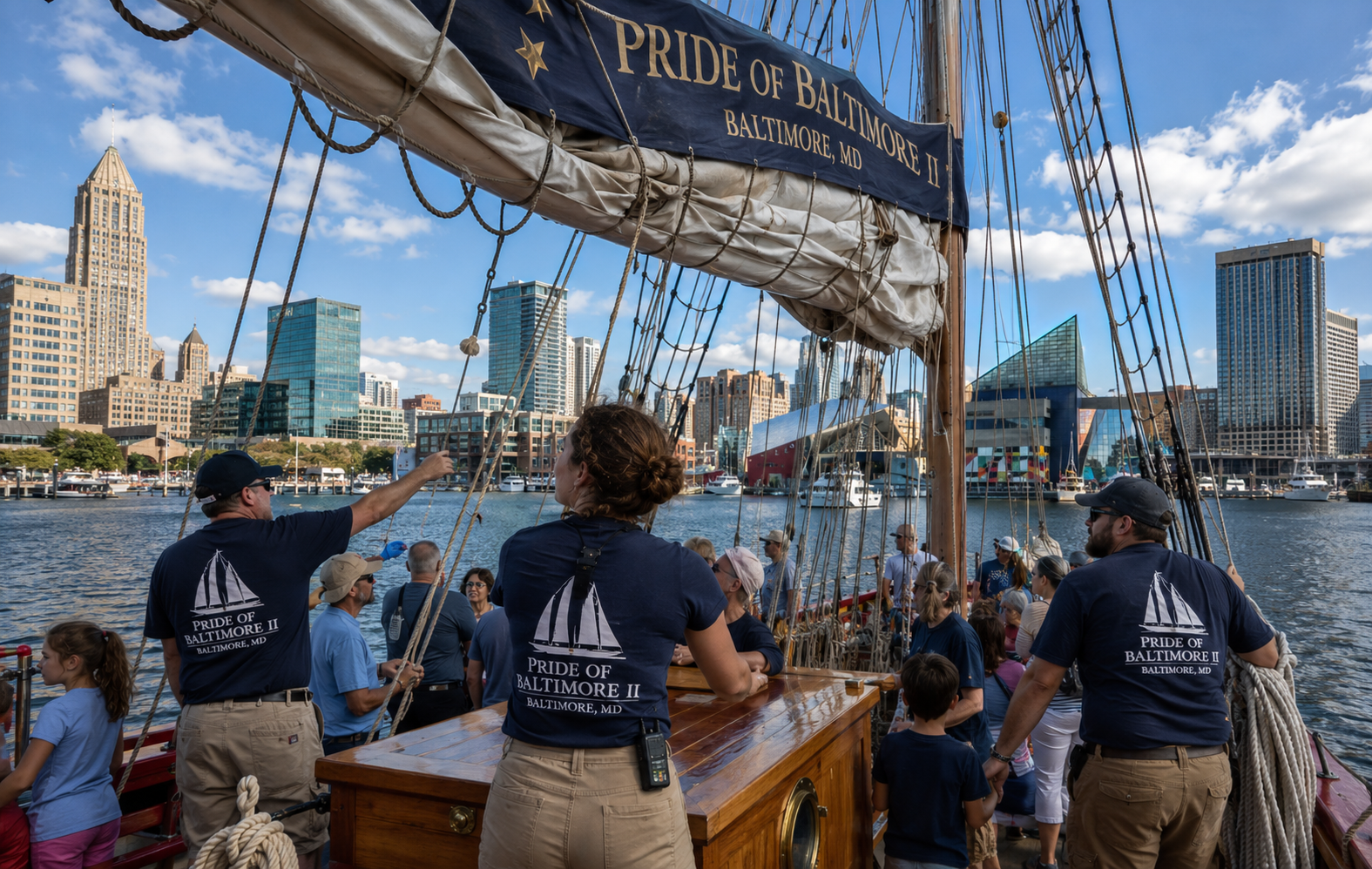 People on a sail boat