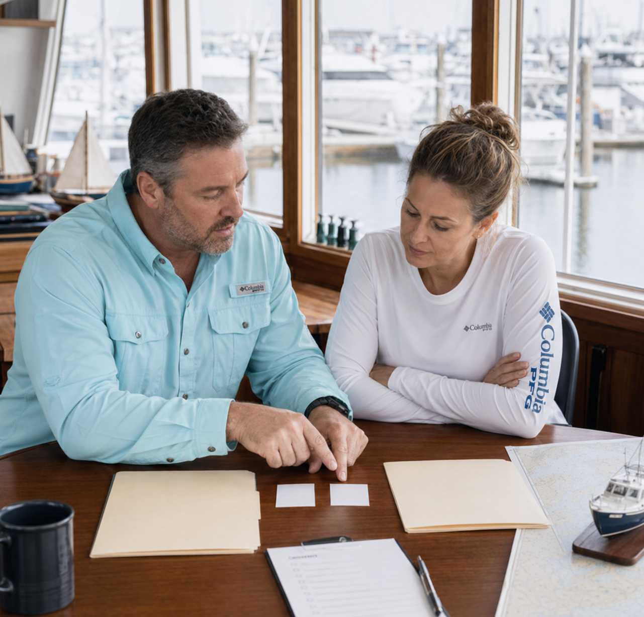Man and woman discussing options image