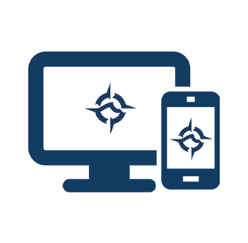 computer and phone with mariners logo icon