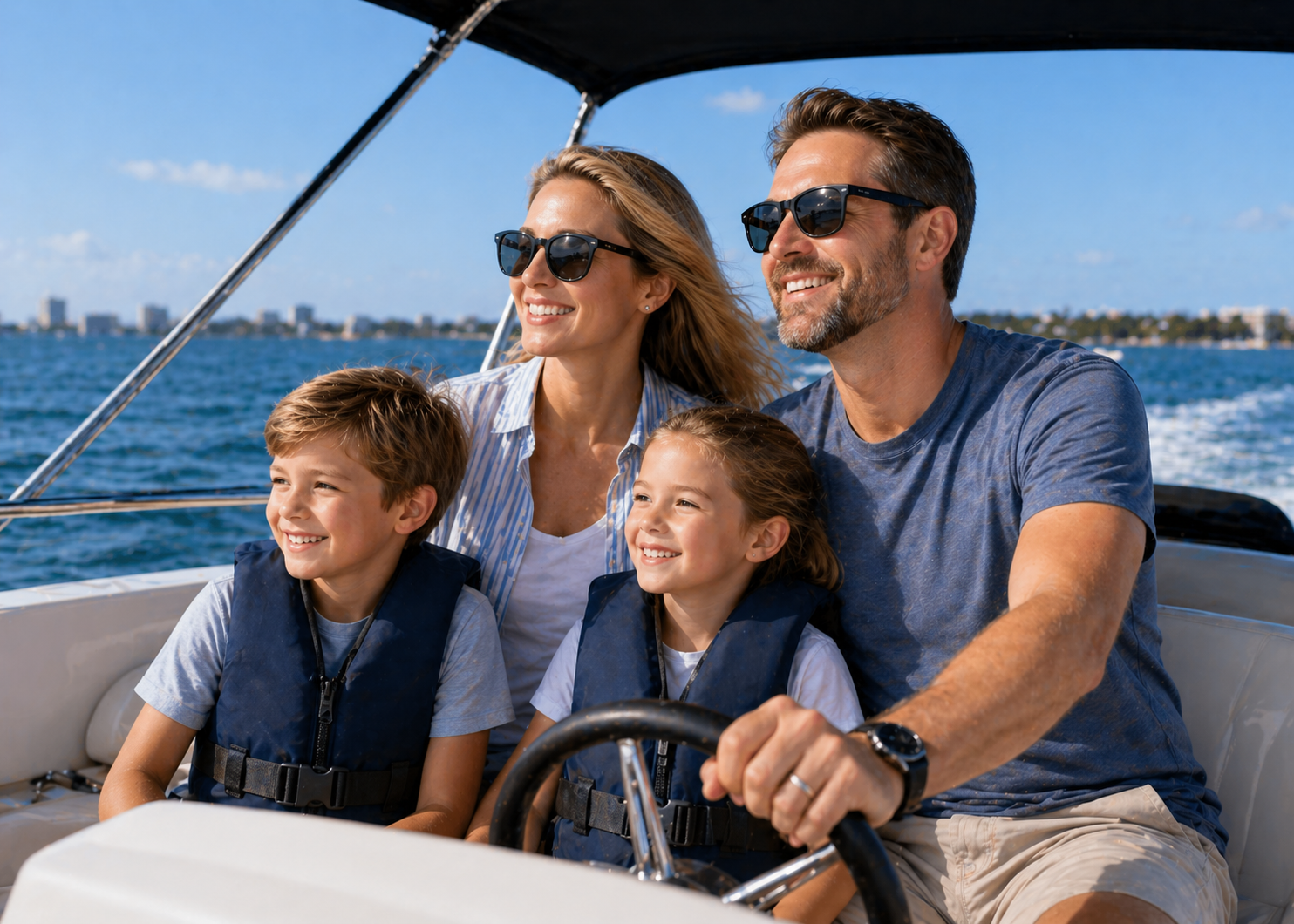 Family boating image