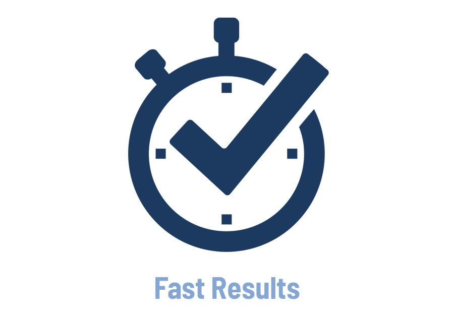 stopwatch with check icon