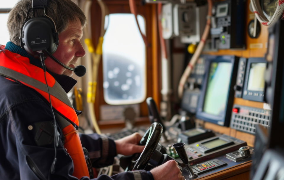 man operating boat