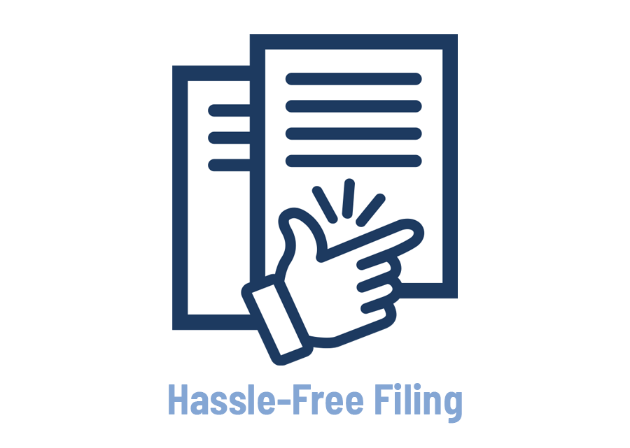 hassle free filing icon