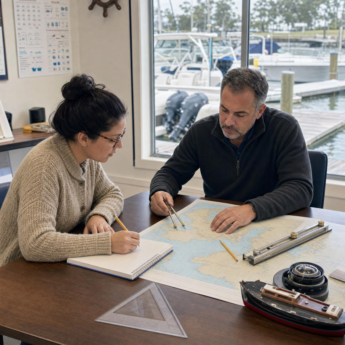  people in a office plotting image