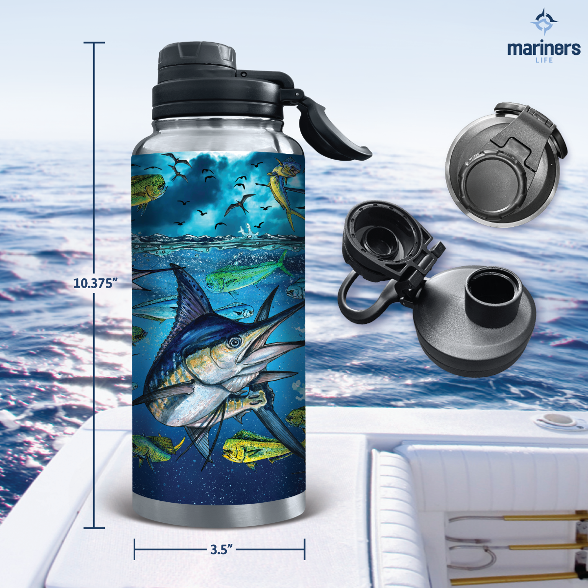 Slammin' 360 Marlin and Mahi Mahi Fisherman's Bottle