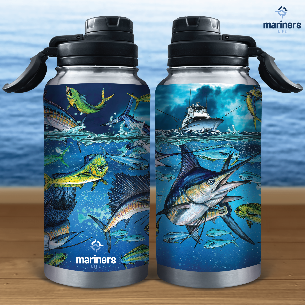 Slammin' 360 Marlin and Mahi Mahi Fisherman's Bottle